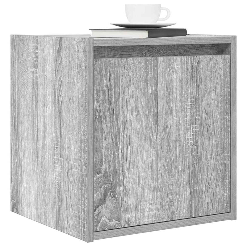 Noptiere montate pe perete 2 buc Gri Sonoma 38x34x40 cm