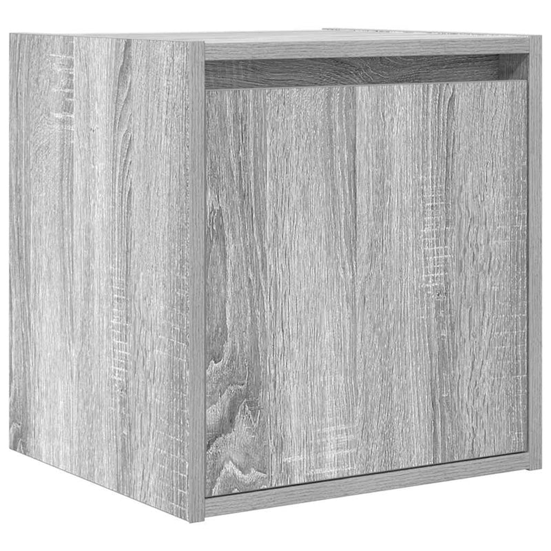 Noptiere montate pe perete 2 buc Gri Sonoma 38x34x40 cm