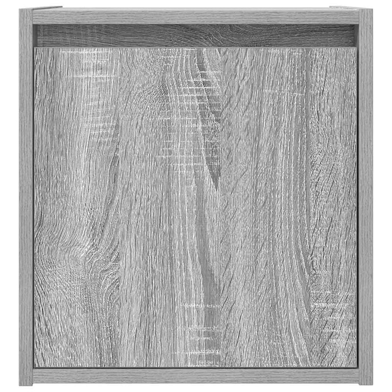 Noptiere montate pe perete 2 buc Gri Sonoma 38x34x40 cm