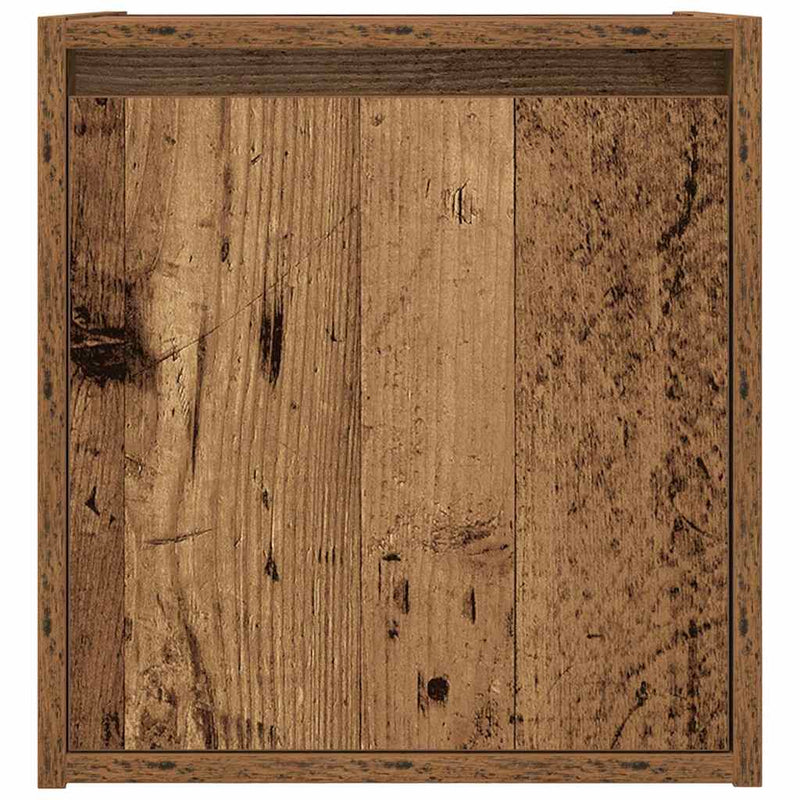 Noptiera montata pe perete lemn vechi 38x34x40 cm