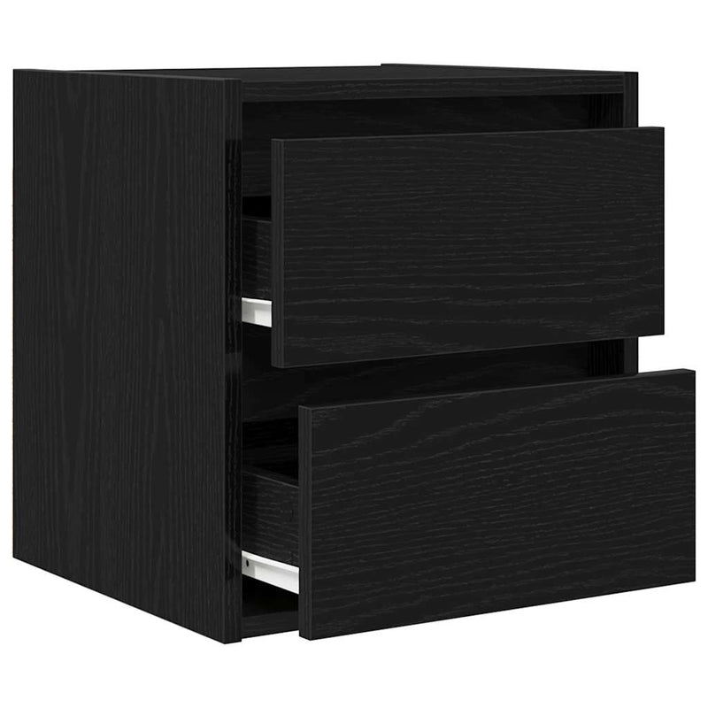 Noptiere de perete 2 buc Stejar negru 38x34x40 cm