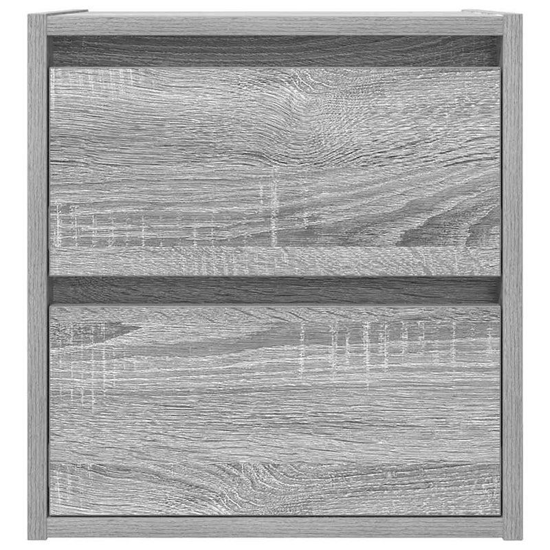 Noptiere montate pe perete 2 buc Gri Sonoma 38x34x40 cm