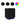 Noptiere cu lumini LED 2 buc Negru 38x34x50 cm
