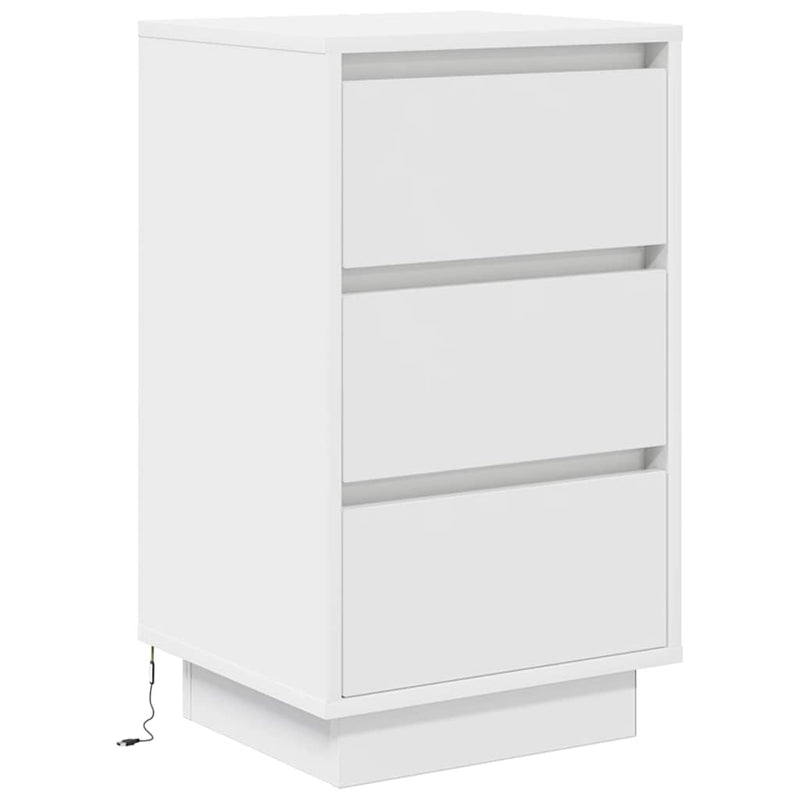 Noptiera cu lumini LED alb 38x34x65 cm