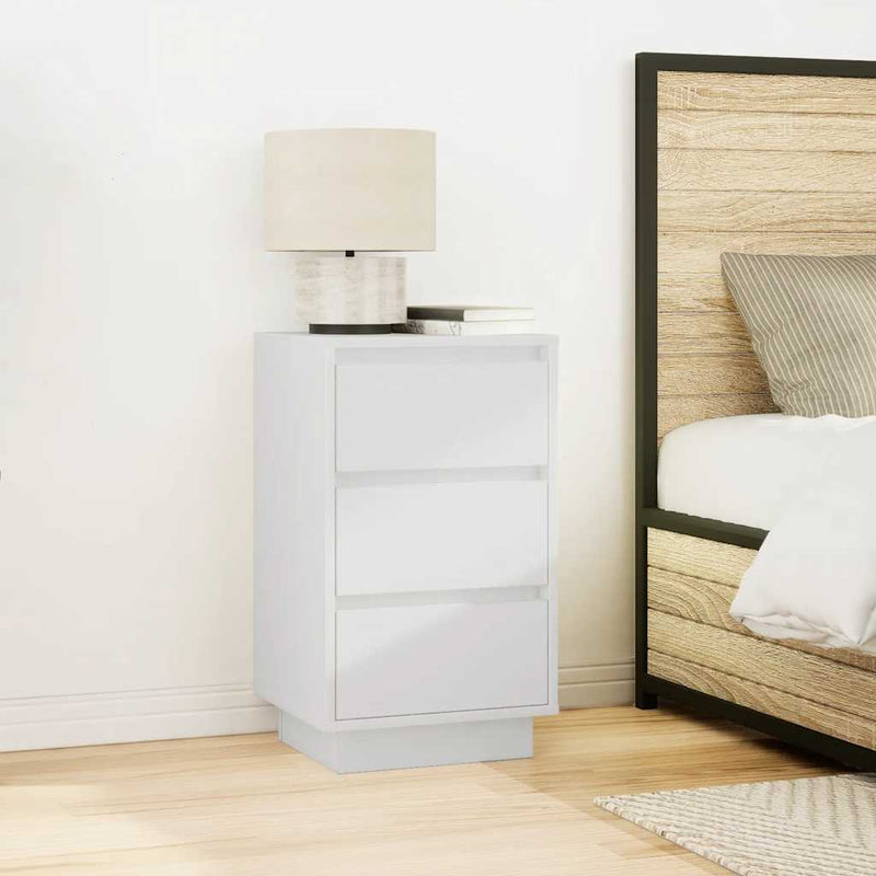 Noptiera cu lumini LED alb 38x34x65 cm