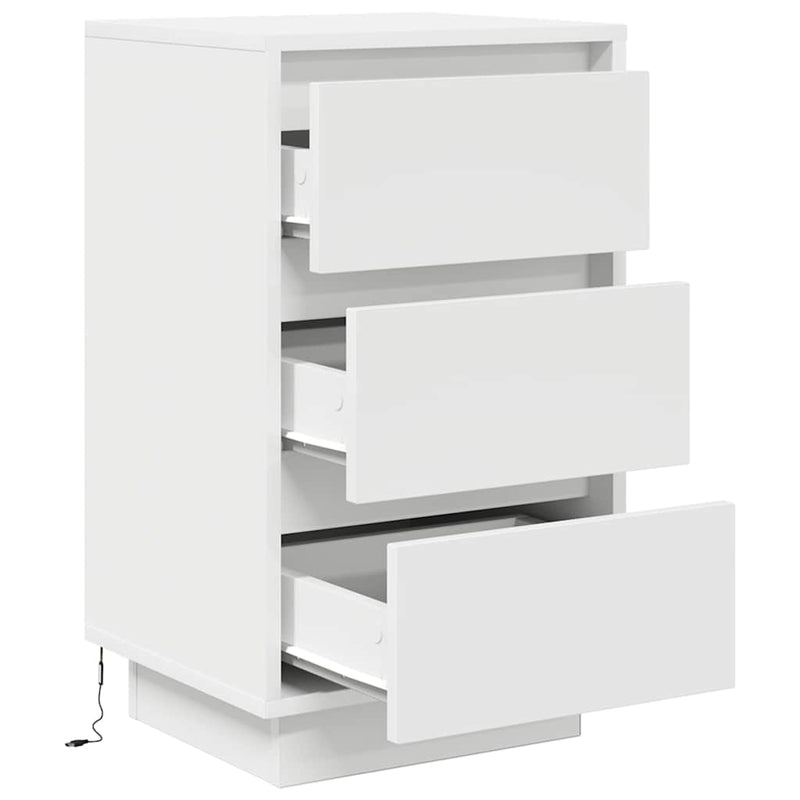 Noptiera cu lumini LED alb 38x34x65 cm