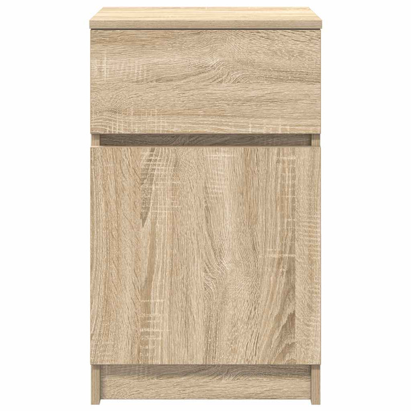 Noptiere, 2 buc., stejar sonoma, 39x35x65 cm, lemn compozit