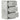 Noptiere cu 3 sertare 2 buc Beton Gri 39x35x65 cm