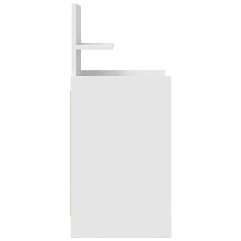 Noptiere cu 2 sertare 2 buc Alb 38x34x80 cm