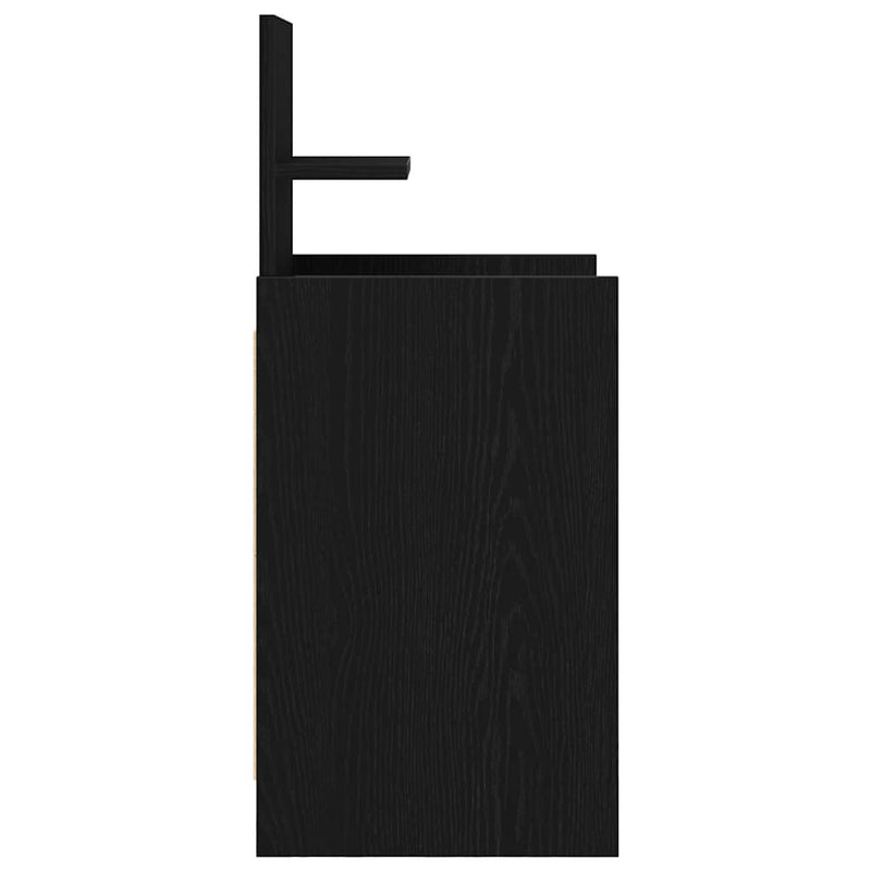 Noptiere cu 2 sertare 2 buc Negru 38x34x80 cm
