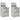 Noptiere cu 2 sertare 2 buc Beton Gri 38x34x80 cm