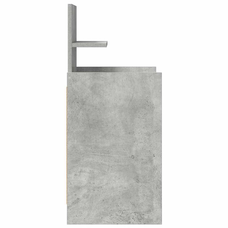 Noptiere cu 2 sertare 2 buc Beton Gri 38x34x80 cm