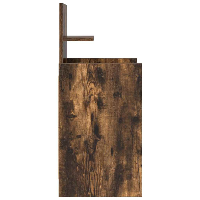 Noptiere cu 2 sertare 2 buc Stejar afumat 38x34x80 cm