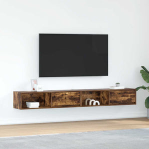 Dulapuri TV 2 buc Stejar afumat 100x31x25,5 cm Lemn prelucrat