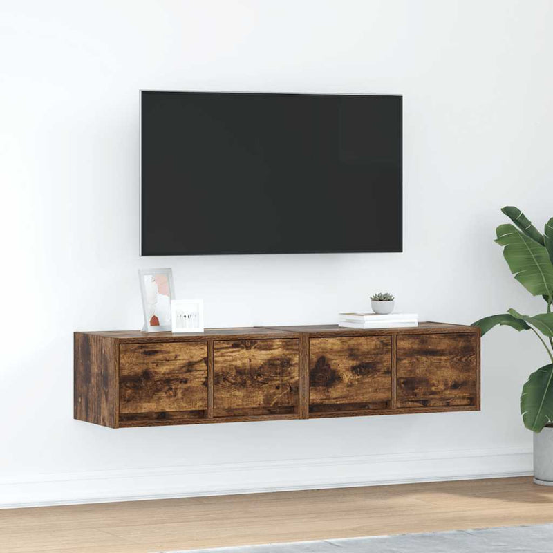 Dulapuri TV 2 buc Stejar afumat 60x31x25,5 cm Lemn prelucrat