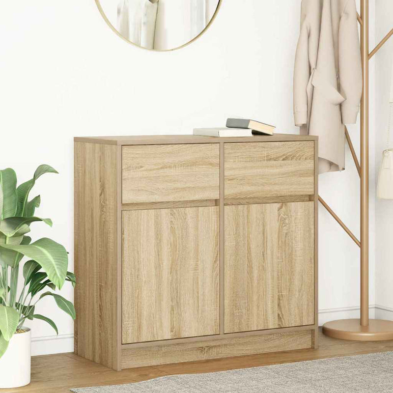 Bufetă cu sertar Stejar Sonoma 80x34x76 cm Lemn prelucrat