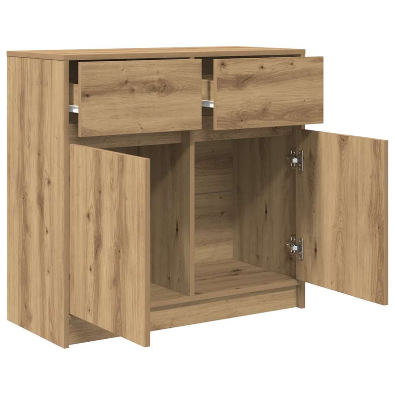 Bufetă cu sertar Artisan Stejar 80x34x76 cm Lemn prelucrat