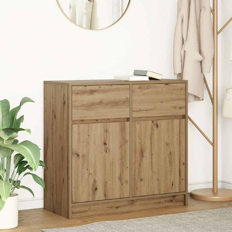 Bufetă cu sertar Artisan Stejar 80x34x76 cm Lemn prelucrat