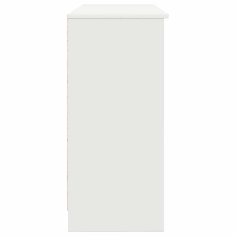 Bufetă cu sertar alb 101x35x76 cm din lemn prelucrat