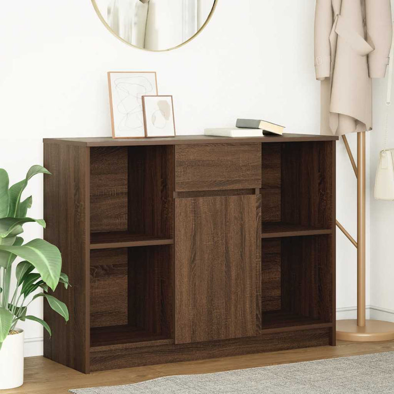 Bufetă cu sertar Stejar maro 101x35x76 cm Lemn prelucrat