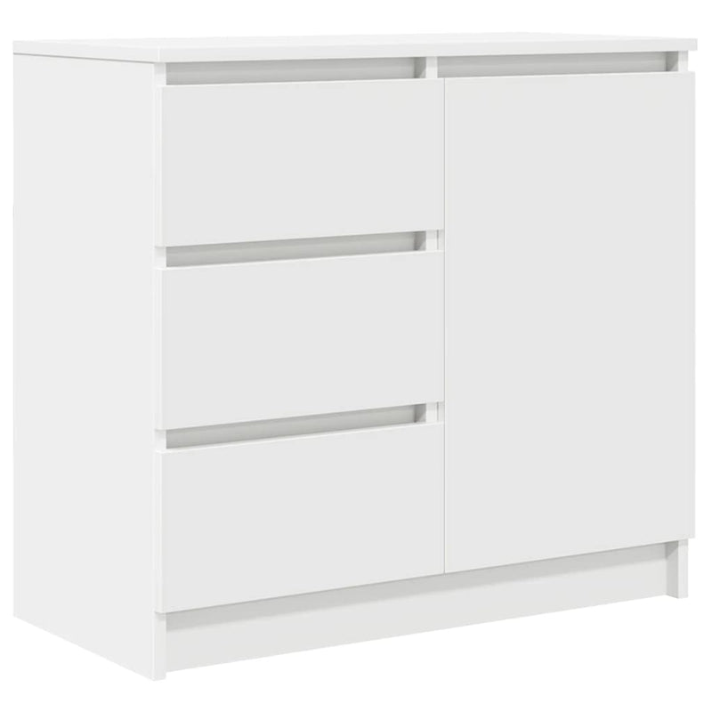 Bufetă cu sertar alb 71x35x65 cm din lemn prelucrat