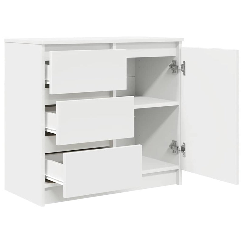 Bufetă cu sertar alb 71x35x65 cm din lemn prelucrat