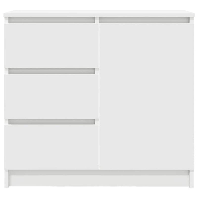 Bufetă cu sertar alb 71x35x65 cm din lemn prelucrat