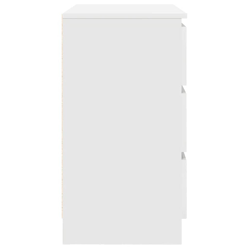 Bufetă cu sertar alb 71x35x65 cm din lemn prelucrat