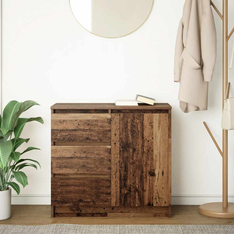 Bufetă cu sertar Lemn vechi 71x35x65 cm Lemn prelucrat