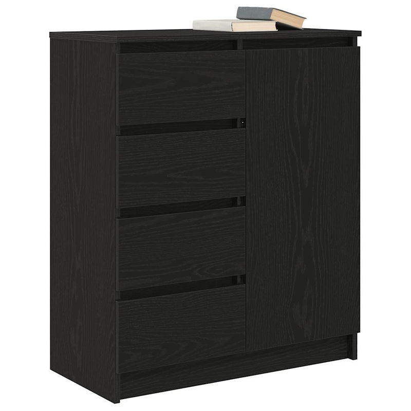 Bufetă cu sertare Stejar negru 71x35x84 cm Lemn prelucrat
