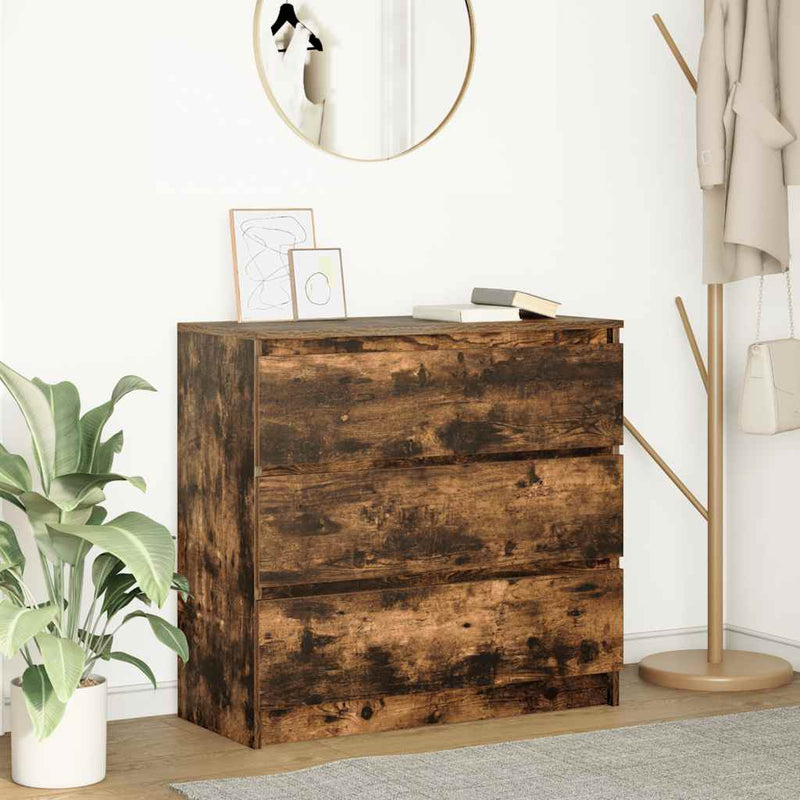 Bufetă Stejar afumat 80x35x76 cm Lemn prelucrat