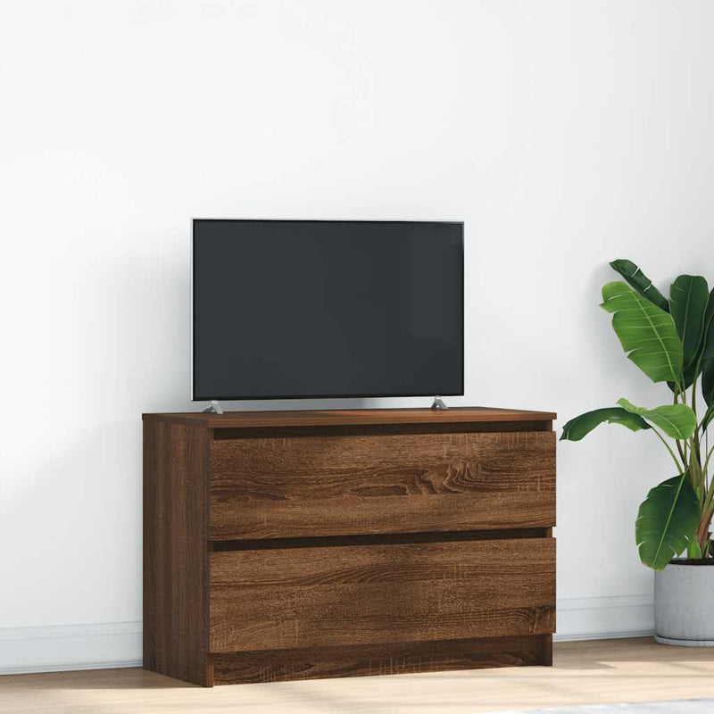 Dulap TV Stejar maro 80x35x54 cm Lemn prelucrat