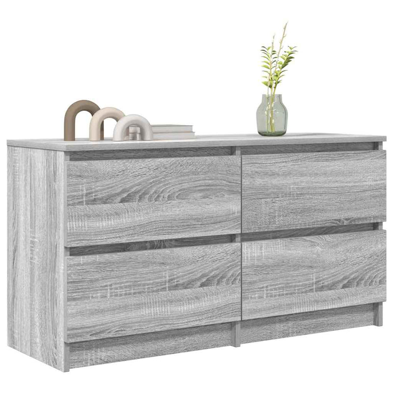 Comodă TV, gri sonoma, 100x35x54 cm, lemn compozit