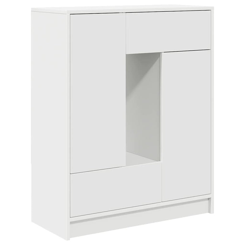 Bufetă cu sertare și uși alb 73x31x90 cm