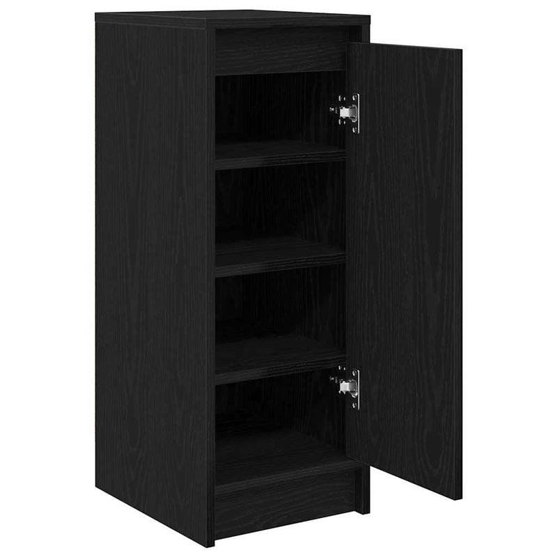 Dulap Pantofi Stejar Negru 29,5x34x76 cm Lemn prelucrat