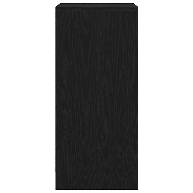Dulap Pantofi Stejar Negru 29,5x34x76 cm Lemn prelucrat