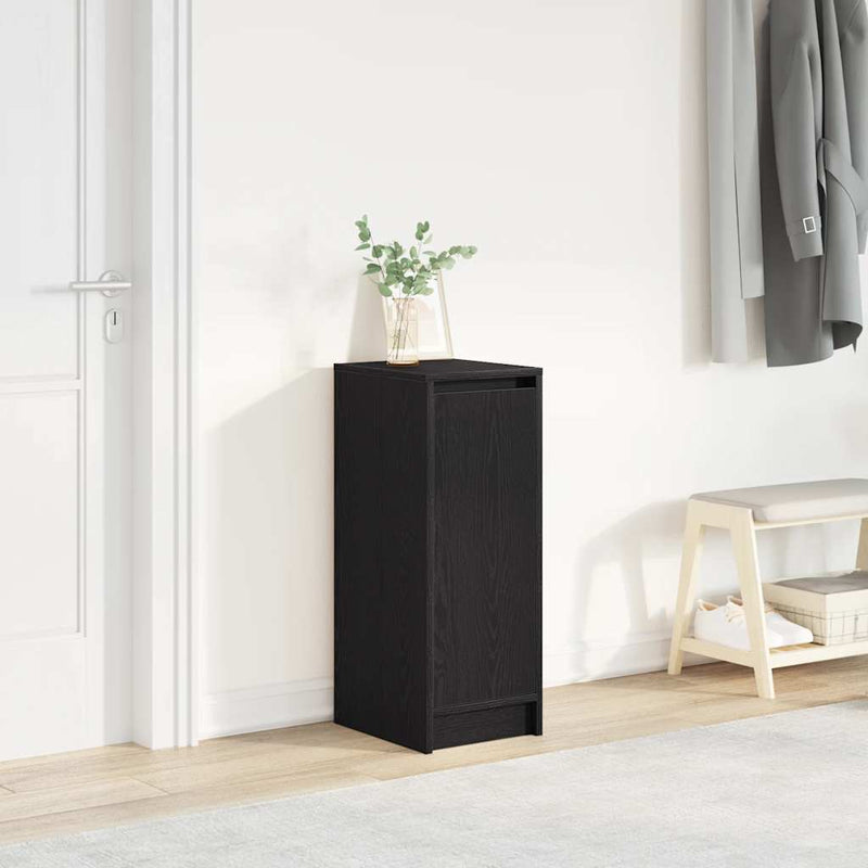 Dulap Pantofi Stejar Negru 29,5x34x76 cm Lemn prelucrat
