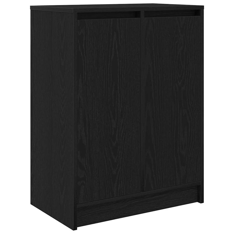 Dulap Pantofi Stejar Negru 57x34x76 cm Lemn prelucrat