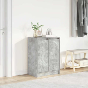 Dulap Pantofi Beton Gri 57x34x76 cm Lemn de prelucrat
