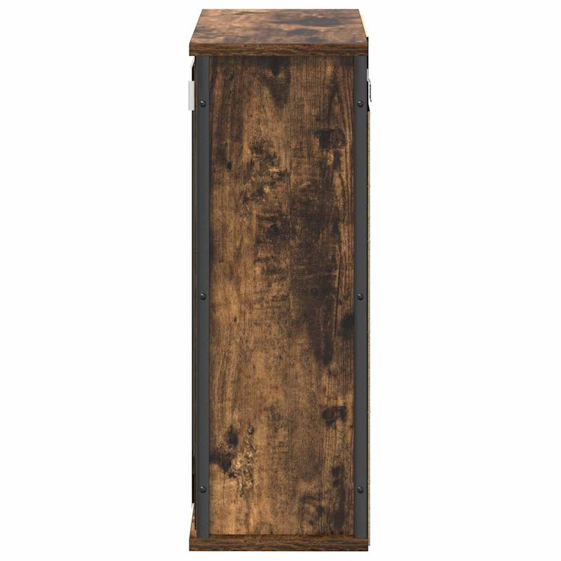 Dulap de baie cu oglindă stejar afumat 50x21x60 cm