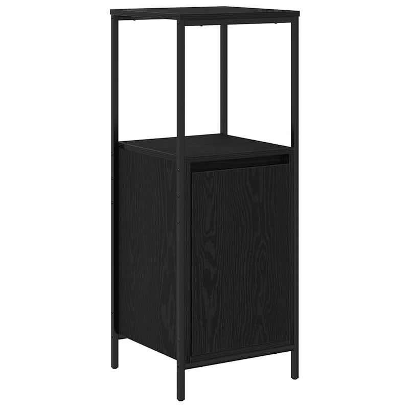Dulap de baie cu rafturi Stejar negru 36x35x95 cm
