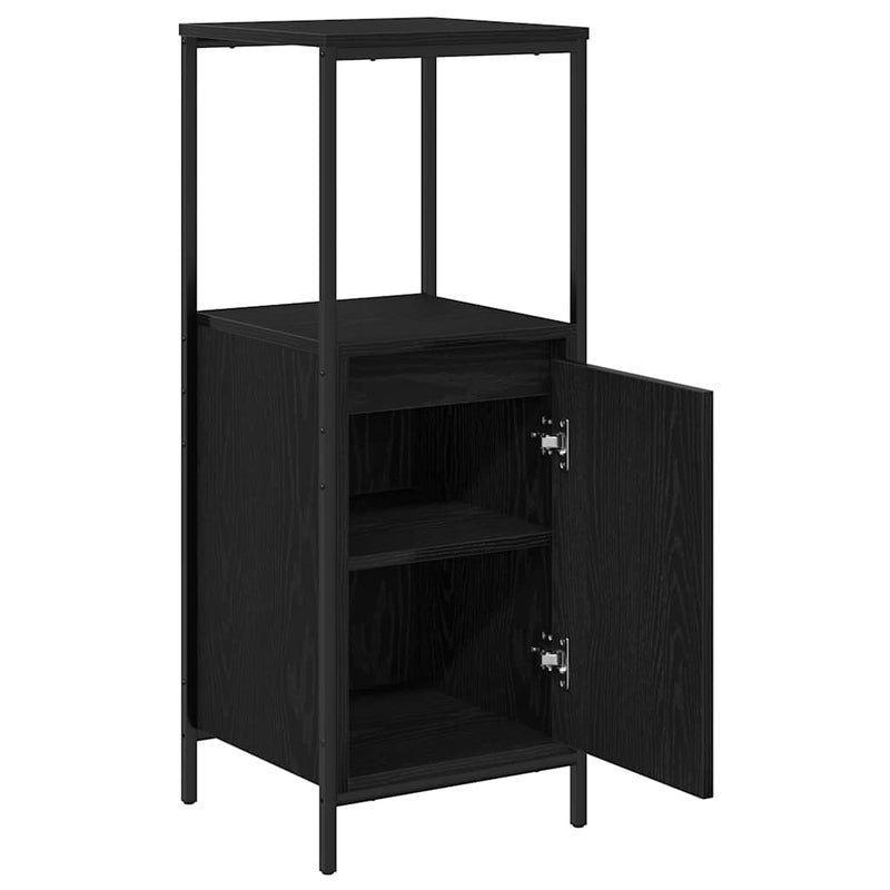 Dulap de baie cu rafturi Stejar negru 36x35x95 cm
