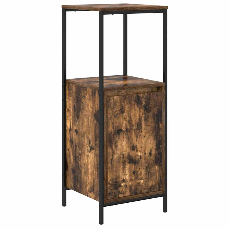 Dulap de baie cu rafturi stejar afumat 36x35x95 cm