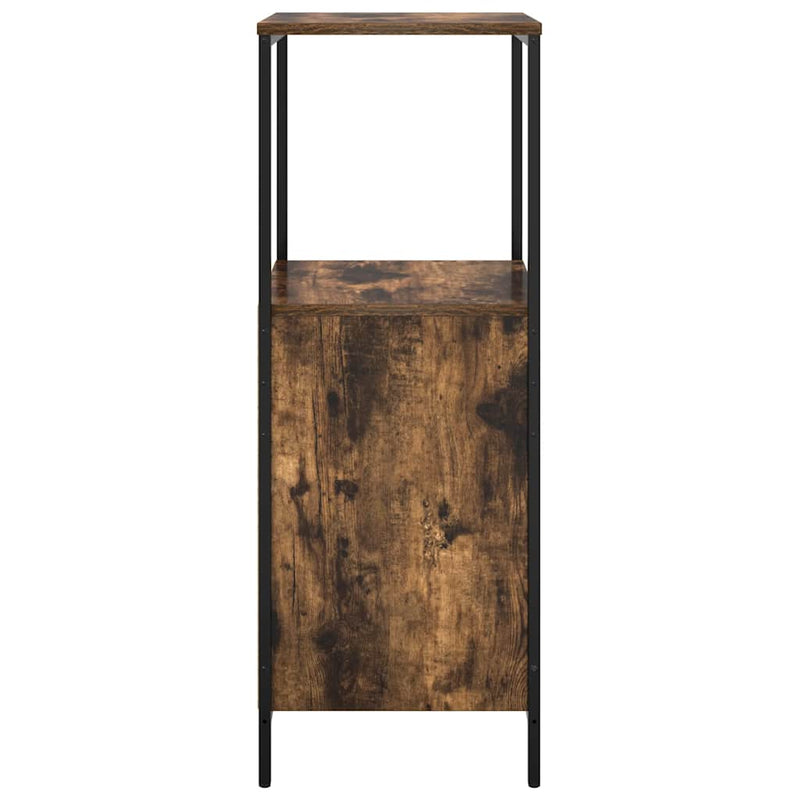 Dulap de baie cu rafturi stejar afumat 36x35x95 cm