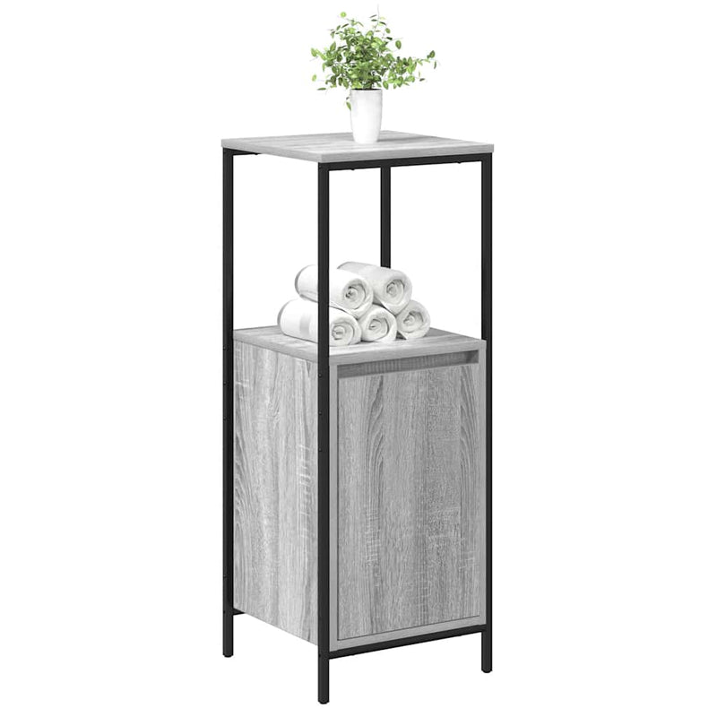 Dulap de baie cu rafturi Gri Sonoma 36x35x95 cm