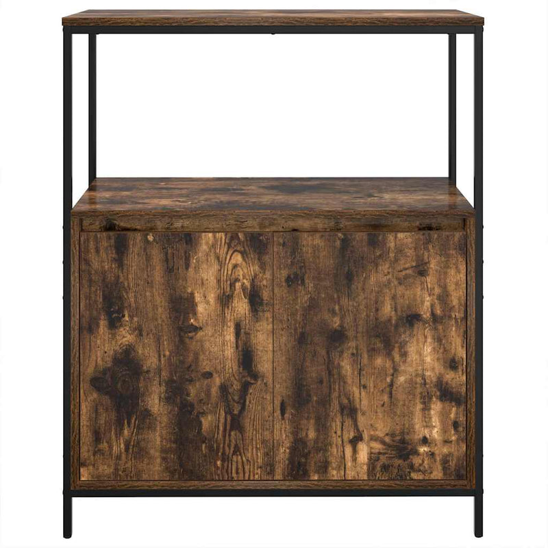 Dulap de baie cu rafturi stejar afumat 76,5x35x95 cm