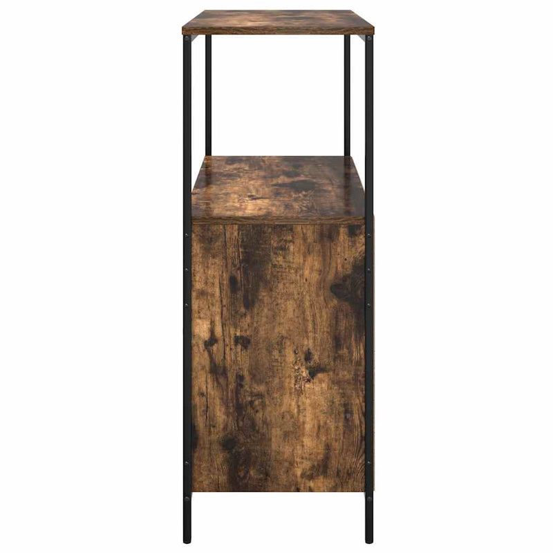Dulap de baie cu rafturi stejar afumat 76,5x35x95 cm