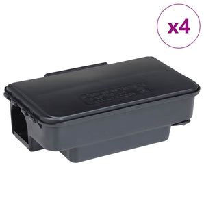 Capcane pentru șoareci 4 buc Negru 22x12,5x7,5 cm