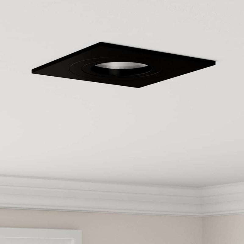 Spot 6 buc. Negru 9 x 9 x 2 cm Aluminiu