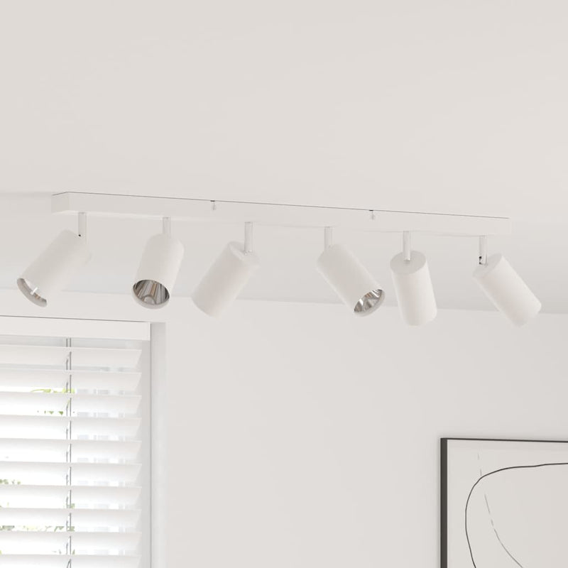 Spot de tavan cu lumina reflectoarelor Alb 73 x 6 x 16 cm Metal